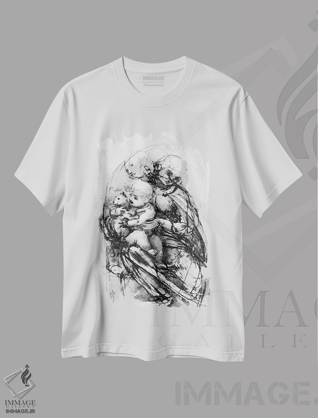 تیشرت طرح دار آثار لئوناردو داوینچی - immage.ir