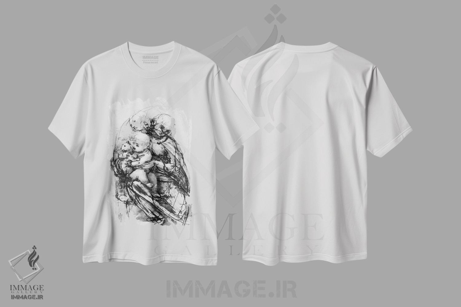 تیشرت طرح دار آثار لئوناردو داوینچی - immage.ir