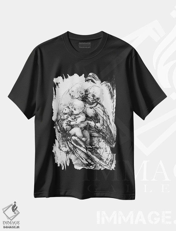 تیشرت طرح دار آثار لئوناردو داوینچی - فروشگاه ایماژ