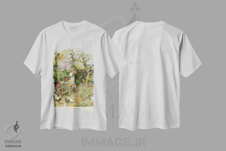 تیشرت طرح دار شکوفه های بهاری، ۱۹۰۲، هنر فاخر کلاسیک اثر ویلیام استیون کولمن | فروشگاه ایماژ