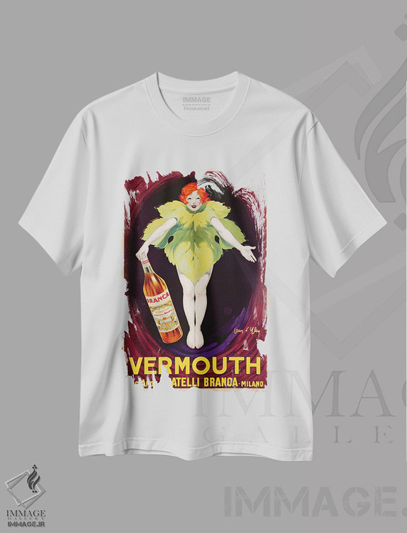 تیشرت طرح دار پوستر تبلیغاتی ورموت "فراتلی برانکا"، ۱۹۲۲، وینتیج و رترو اثر ژان دیلن | فروشگاه ایماژ