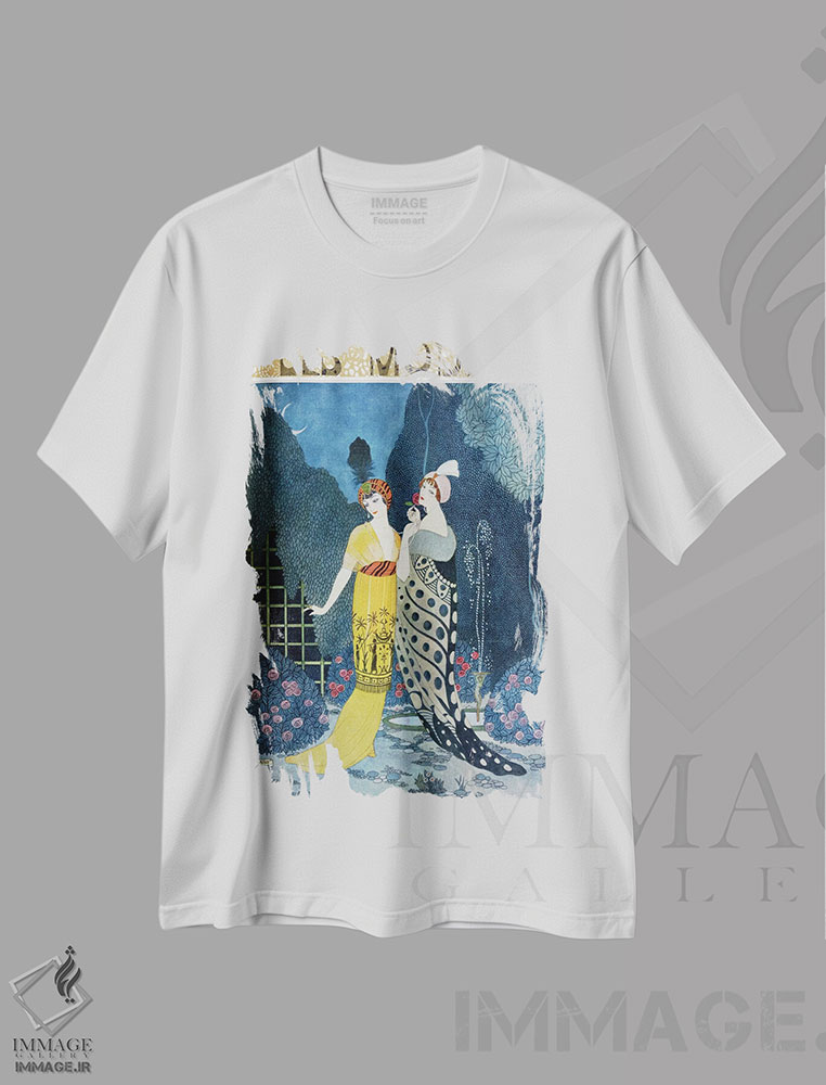 تیشرت طرح دار مدها، آرت دکو اثر جورج باربیه | immage.ir