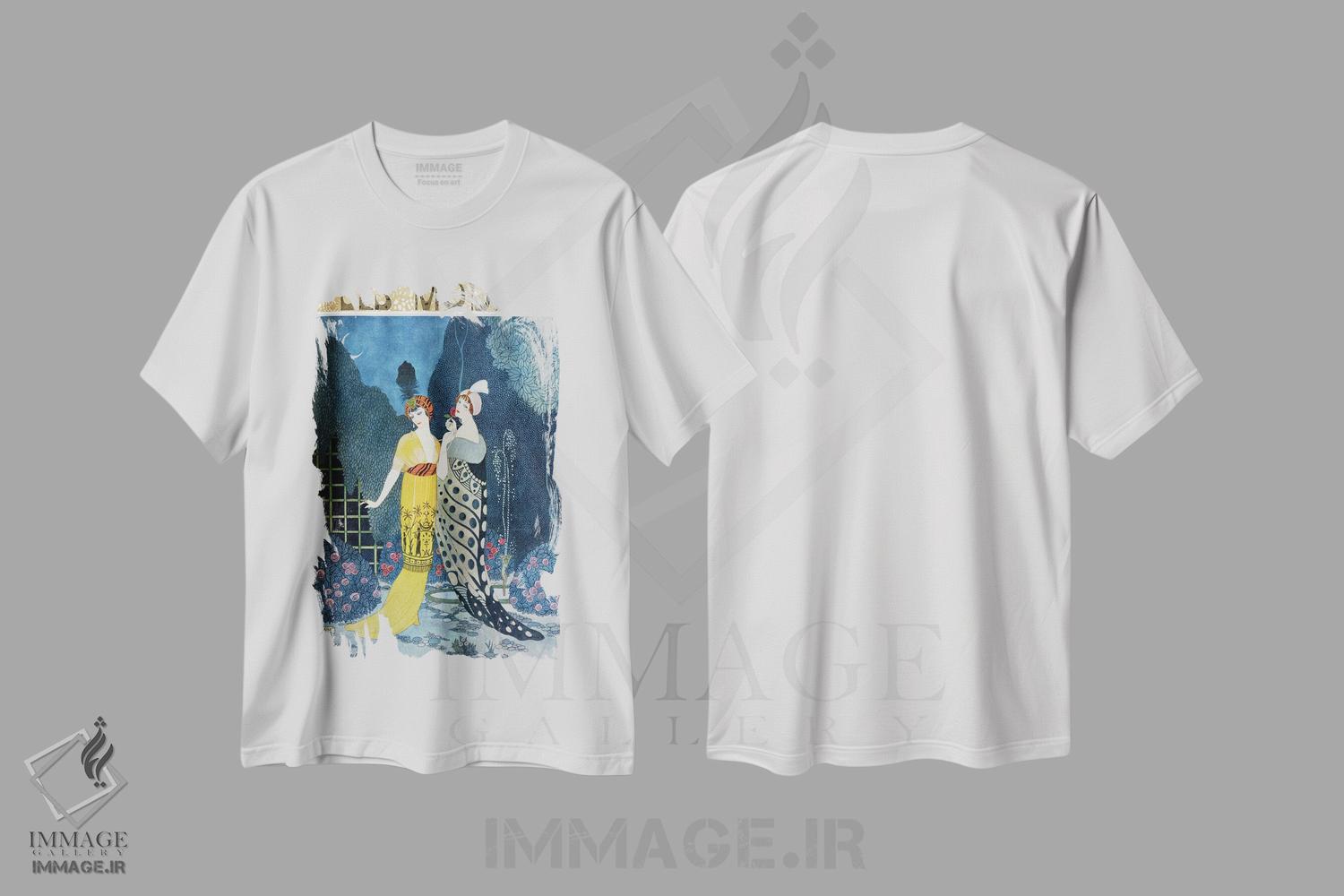 تیشرت طرح دار مدها، آرت دکو اثر جورج باربیه | immage.ir