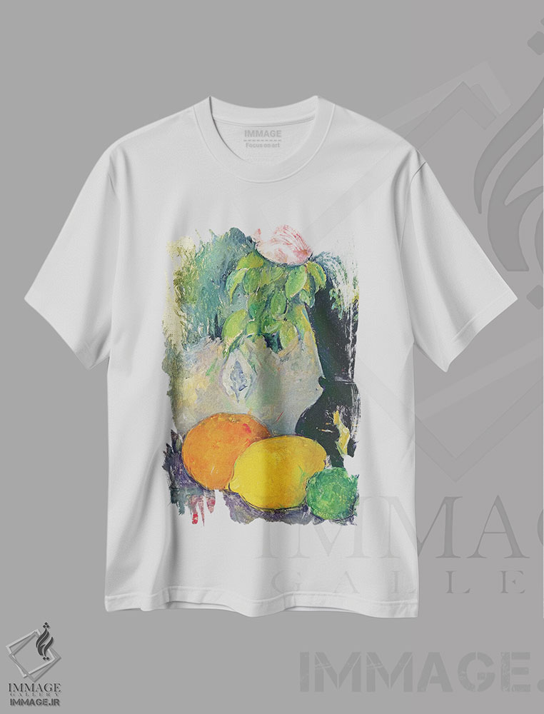تیشرت طرح دار گل ها و میوه ها، حدود ۱۸۸۰، هنر فاخر کلاسیک اثر پل سزان | فروشگاه ایماژ