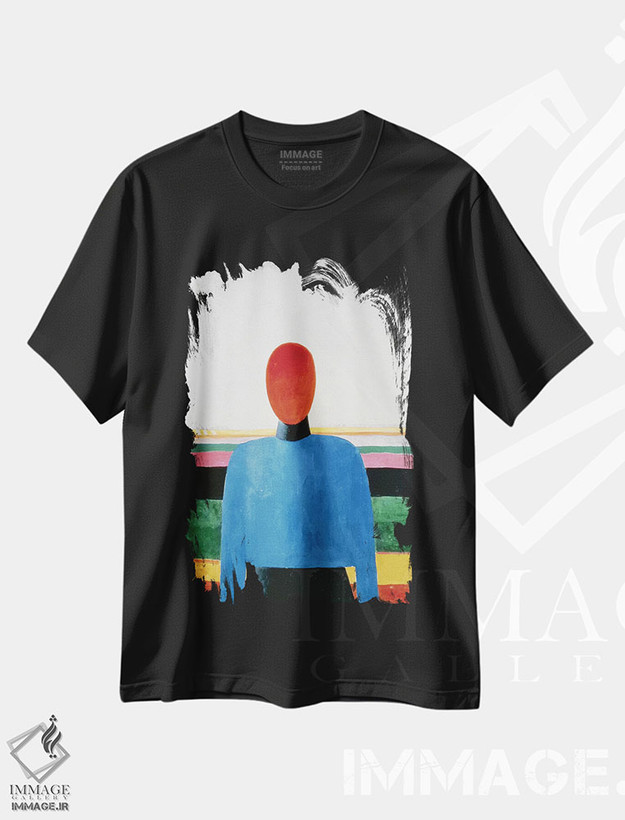 تیشرت طرح دار نیم تنهٔ زن، هنر فاخر کلاسیک اثر کازیمیر سویوروویچ مالویچ | فروشگاه ایماژ