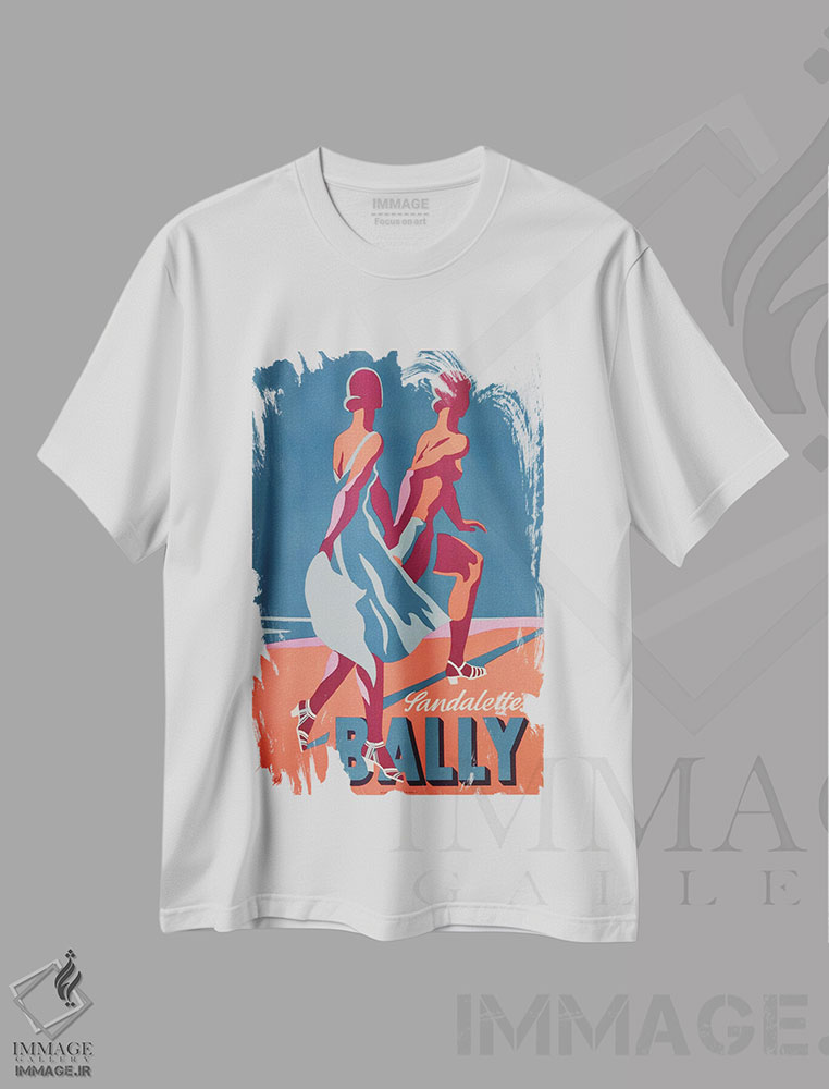 تیشرت طرح دار 1935,آگهی صندل های بالی، ۱۹۳۵، هنر فاخر اثر جرالد | immage.ir
