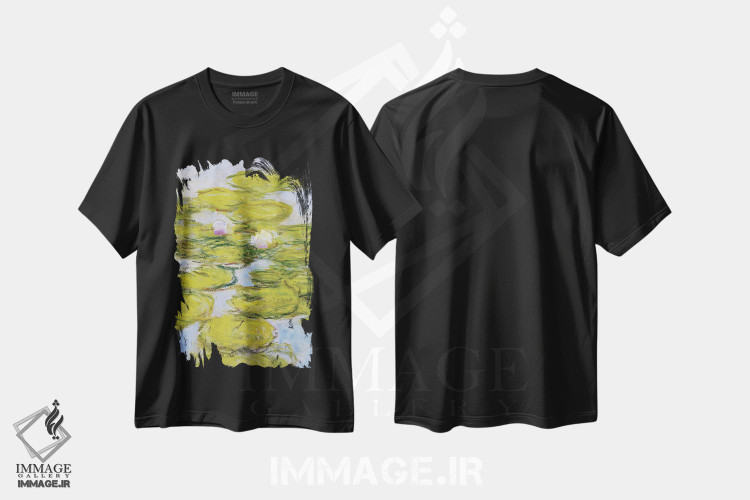 تیشرت طرح دار 1916-19,نیلوفرهای آبی، ۱۹۱۶ تا ۱۹۱۹، هنر فاخر کلاسیک اثر کلود مونه | فروشگاه ایماژ