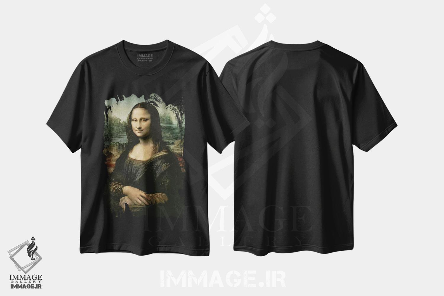 تیشرت طرح دار c.1503-6,مونالیزا، حدود ۱۵۰۳ تا ۱۵۰۶، هنر فاخر کلاسیک اثر لئوناردو داوینچی | immage.ir