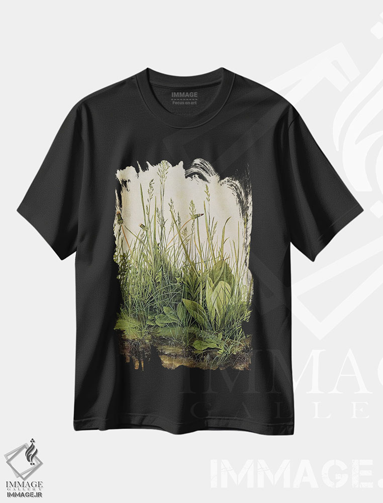 تیشرت طرح دار 1503,تکه چمن بزرگ، ۱۵۰۳، هنر فاخر کلاسیک اثر آلبریشت دورر | فروشگاه ایماژ