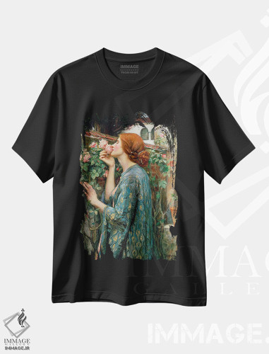 تیشرت طرح دار 1908,روح گل رز، ۱۹۰۸ اثر جان ویلیام واترهاوس | فروشگاه ایماژ