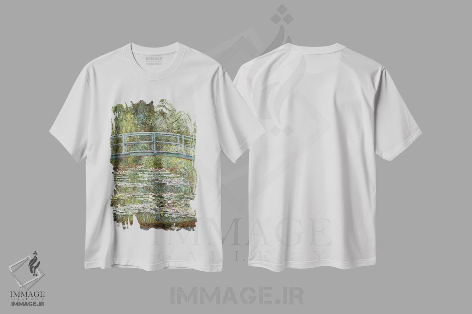 تیشرت طرح دار 1899,استخر نیلوفر آبی، ۱۸۹۹، هنر فاخر کلاسیک اثر کلود مونه | فروشگاه ایماژ