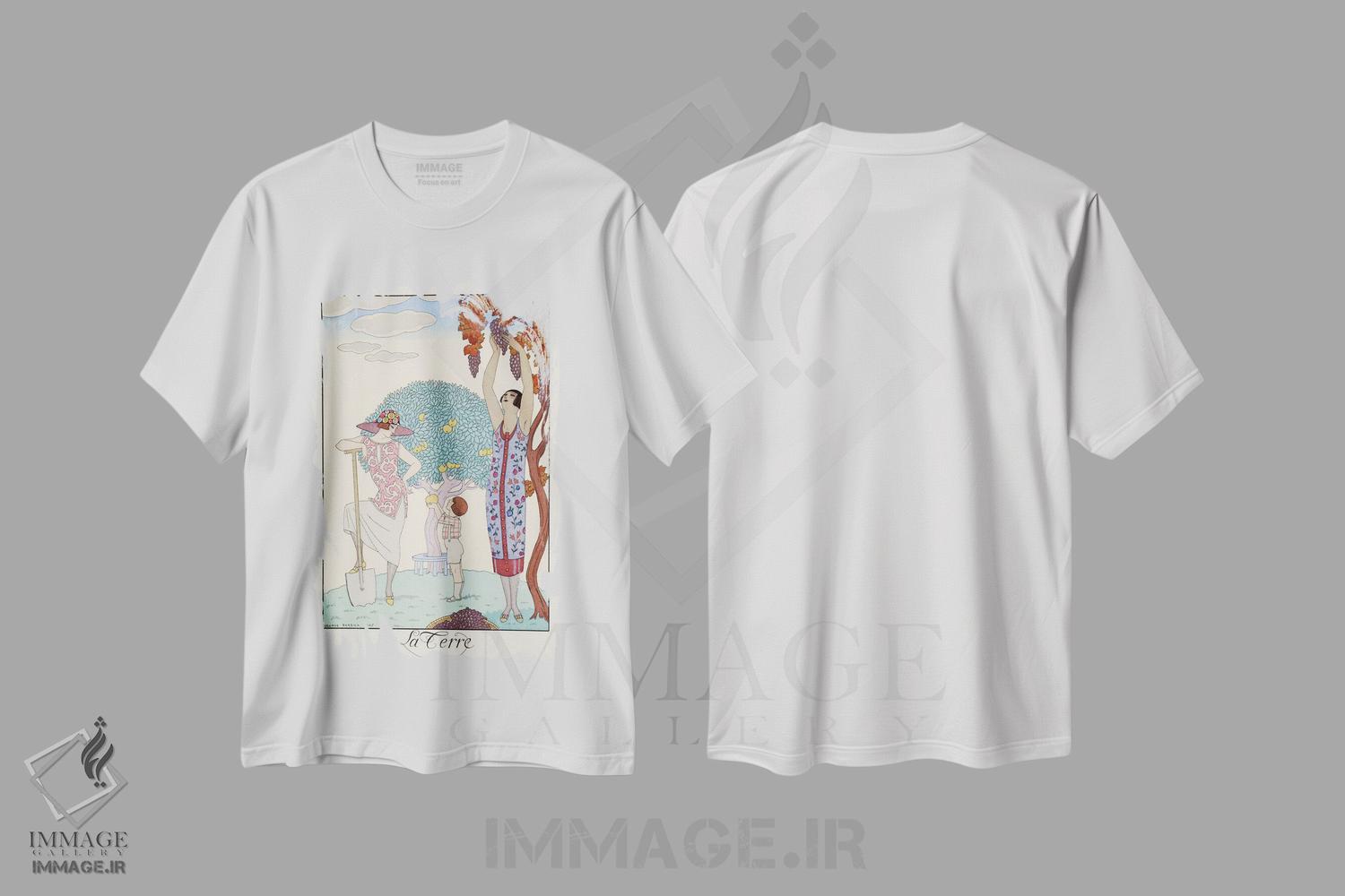 تیشرت طرح دار آثار جورج باربیه - فروشگاه ایماژ