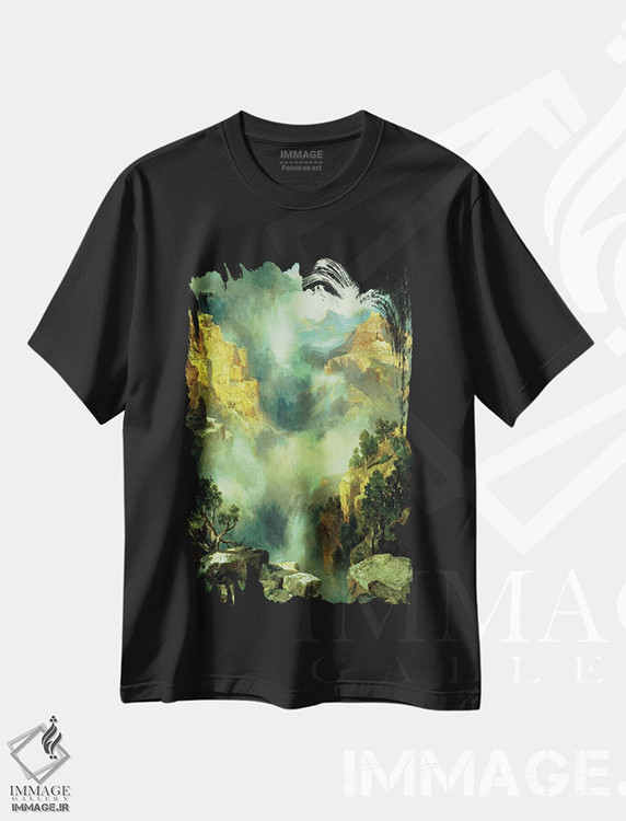 تیشرت طرح دار 1914,مه در دره، ۱۹۱۴، هنر فاخر کلاسیک اثر توماس موران | فروشگاه ایماژ