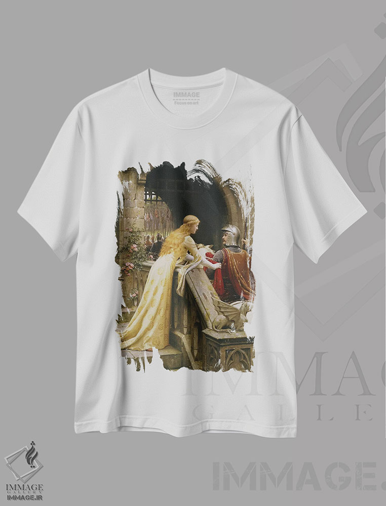 تیشرت طرح دار خدا قوت، ۱۹۰۰، هنر فاخر کلاسیک اثر ادموند بلر لیتون | immage.ir