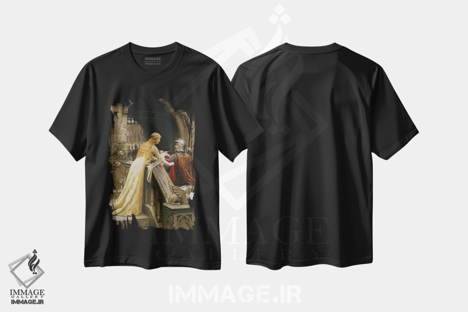 تیشرت طرح دار خدا قوت، ۱۹۰۰، هنر فاخر کلاسیک اثر ادموند بلر لیتون | فروشگاه ایماژ