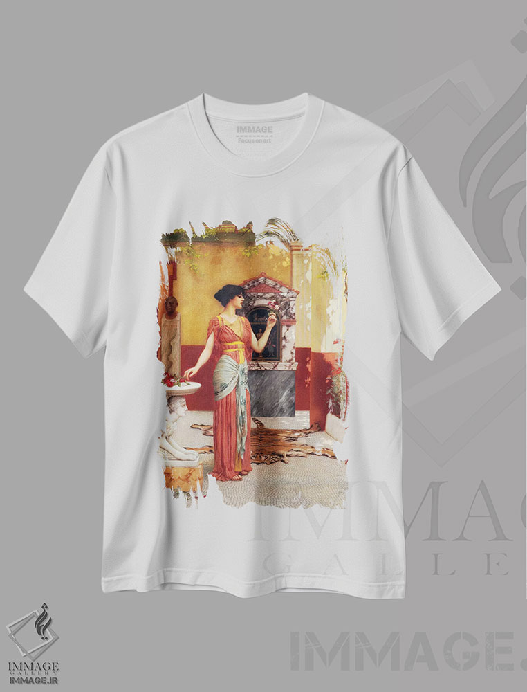 تیشرت طرح دار دسته گل، ۱۸۹۹، هنر فاخر کلاسیک اثر جان ویلیام گادوارد | فروشگاه ایماژ