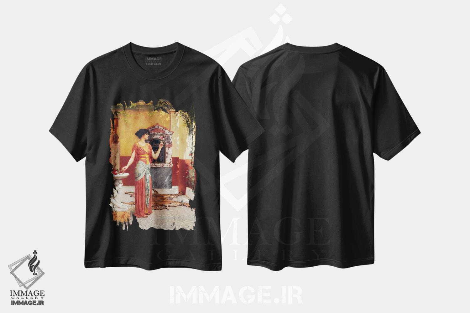 تیشرت طرح دار دسته گل، ۱۸۹۹، هنر فاخر کلاسیک اثر جان ویلیام گادوارد | immage.ir