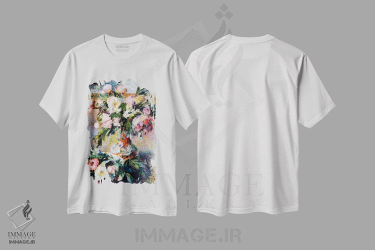 تیشرت طرح دار گل های صدتومانی، ۱۸۷۸، هنر فاخر کلاسیک اثر پیر-اوگوست رنوار | immage.ir