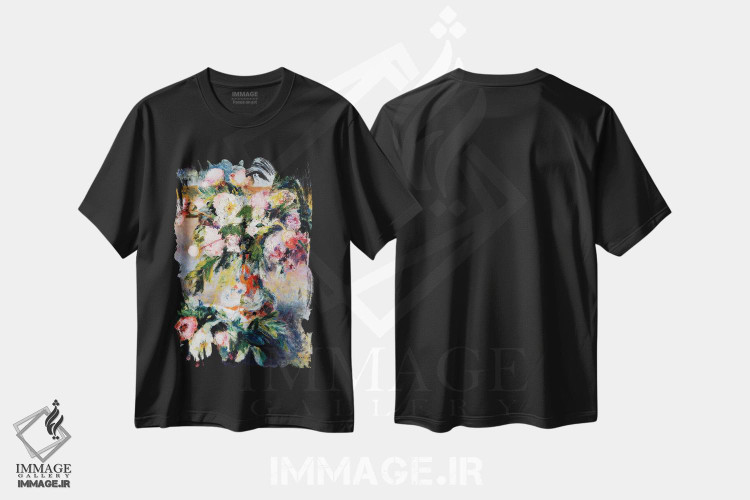 تیشرت طرح دار گل های صدتومانی، ۱۸۷۸، هنر فاخر کلاسیک اثر پیر-اوگوست رنوار | فروشگاه ایماژ