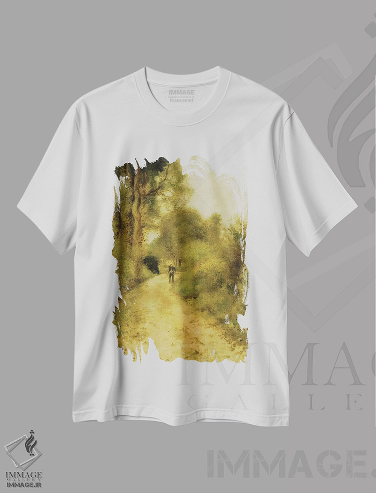 تیشرت طرح دار در مسیر، هنر فاخر کلاسیک اثر پیر-اوگوست رنوار | immage.ir