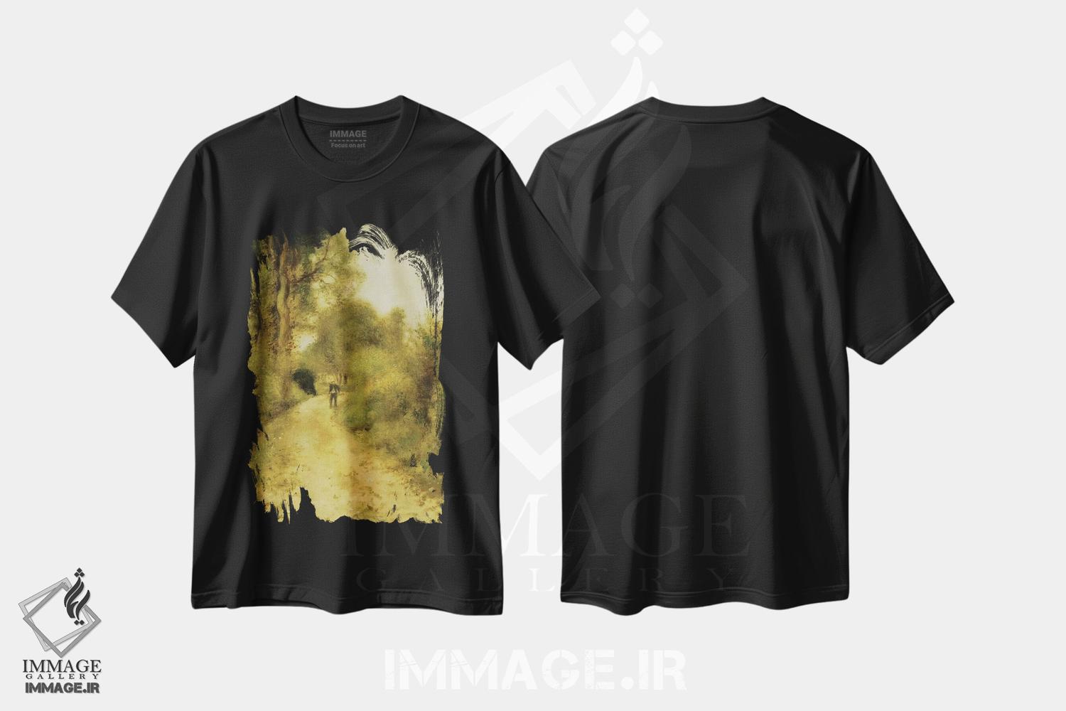 تیشرت طرح دار در مسیر، هنر فاخر کلاسیک اثر پیر-اوگوست رنوار | فروشگاه ایماژ