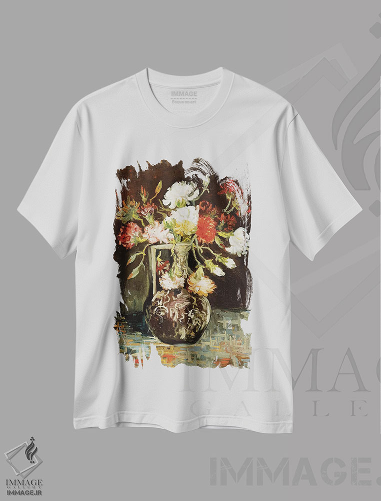 تیشرت طرح دار دسته گل، هنر فاخر کلاسیک اثر ونسان ون گوگ | فروشگاه ایماژ