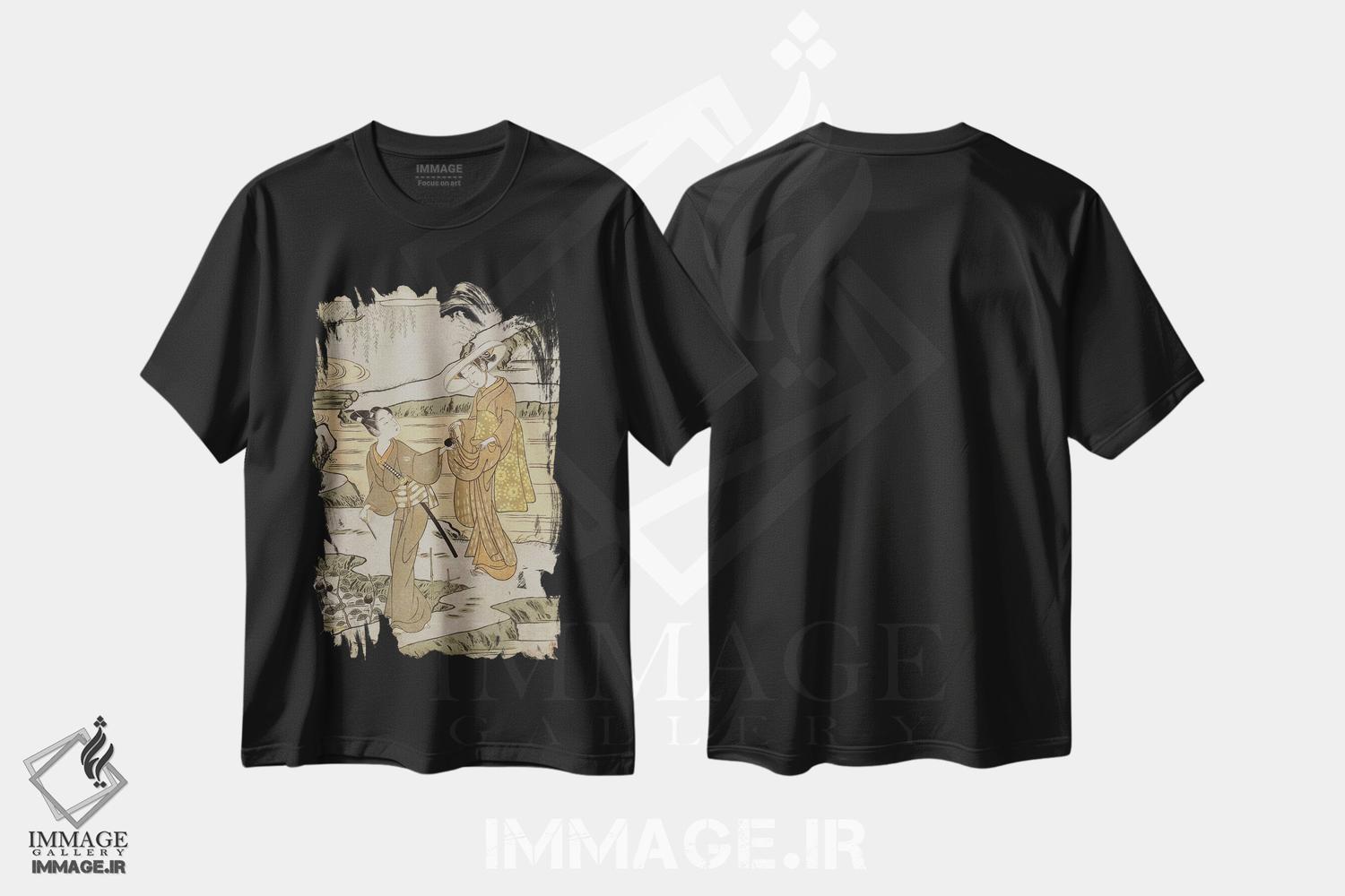 تیشرت طرح دار آثار سوزوکی هارونوبو - immage.ir