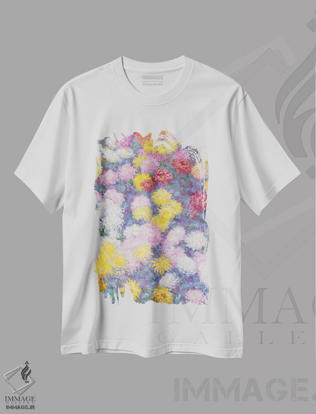 تیشرت طرح دار داوودی ها، ۱۸۹۷، هنر فاخر کلاسیک اثر کلود مونه | فروشگاه ایماژ