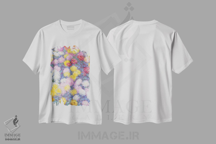 تیشرت طرح دار داوودی ها، ۱۸۹۷، هنر فاخر کلاسیک اثر کلود مونه | فروشگاه ایماژ