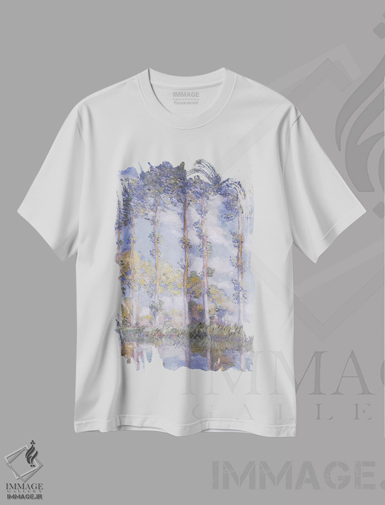 تیشرت طرح دار صنوبرها، ۱۸۸۱، هنر فاخر کلاسیک اثر کلود مونه | immage.ir