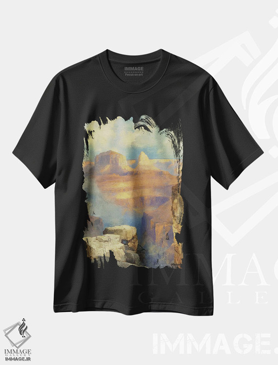 تیشرت طرح دار گرند کانیون، ۱۹۱۶، هنر فاخر کلاسیک اثر توماس موران | immage.ir