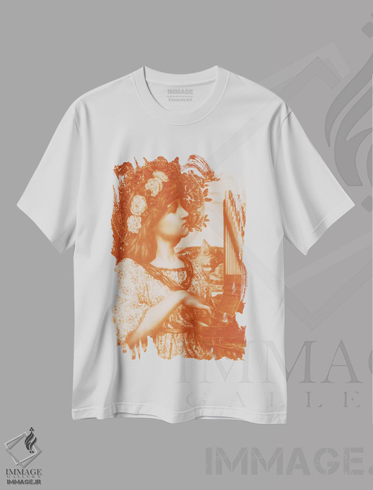 تیشرت طرح دار سنت سسیلیا، هنر فاخر کلاسیک اثر هنری رایلند | immage.ir