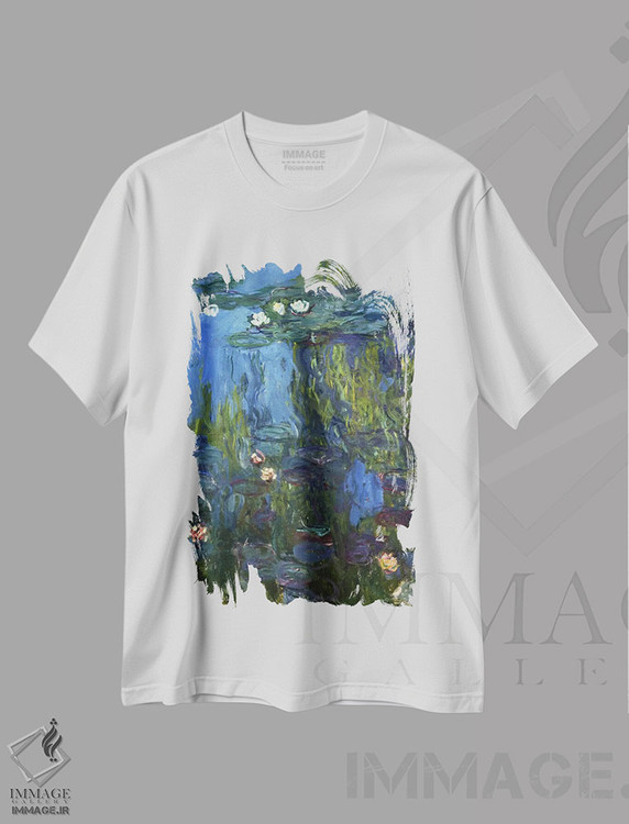 تیشرت طرح دار 1914-17,نیلوفرهای آبی، ۱۹۱۴ تا ۱۹۱۷، هنر فاخر کلاسیک اثر کلود مونه | immage.ir