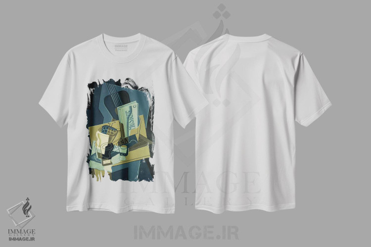 تیشرت طرح دار 1922,دفتر موسیقی، ۱۹۲۲، آبستره اثر خوان گрис | immage.ir