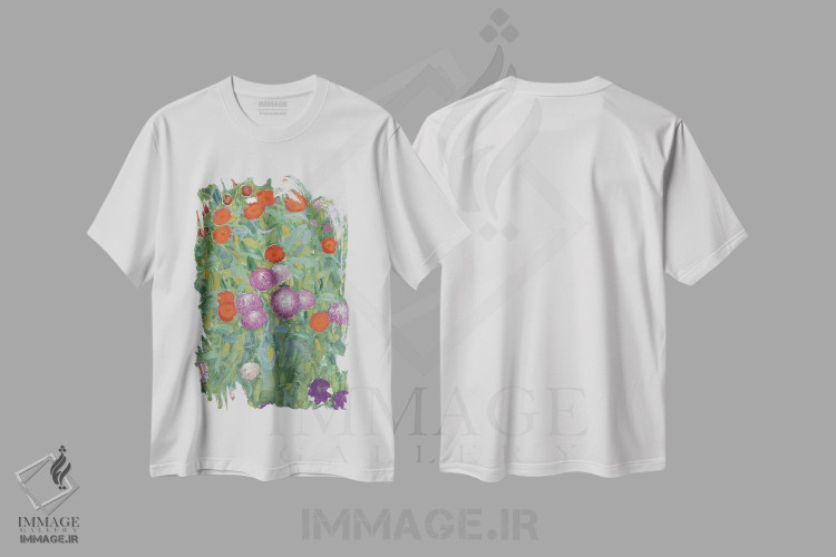 تیشرت طرح دار 1905-07,باغ گل، ۱۹۰۵ تا ۱۹۰۷، هنر فاخر کلاسیک اثر گوستاو کلیمت | immage.ir