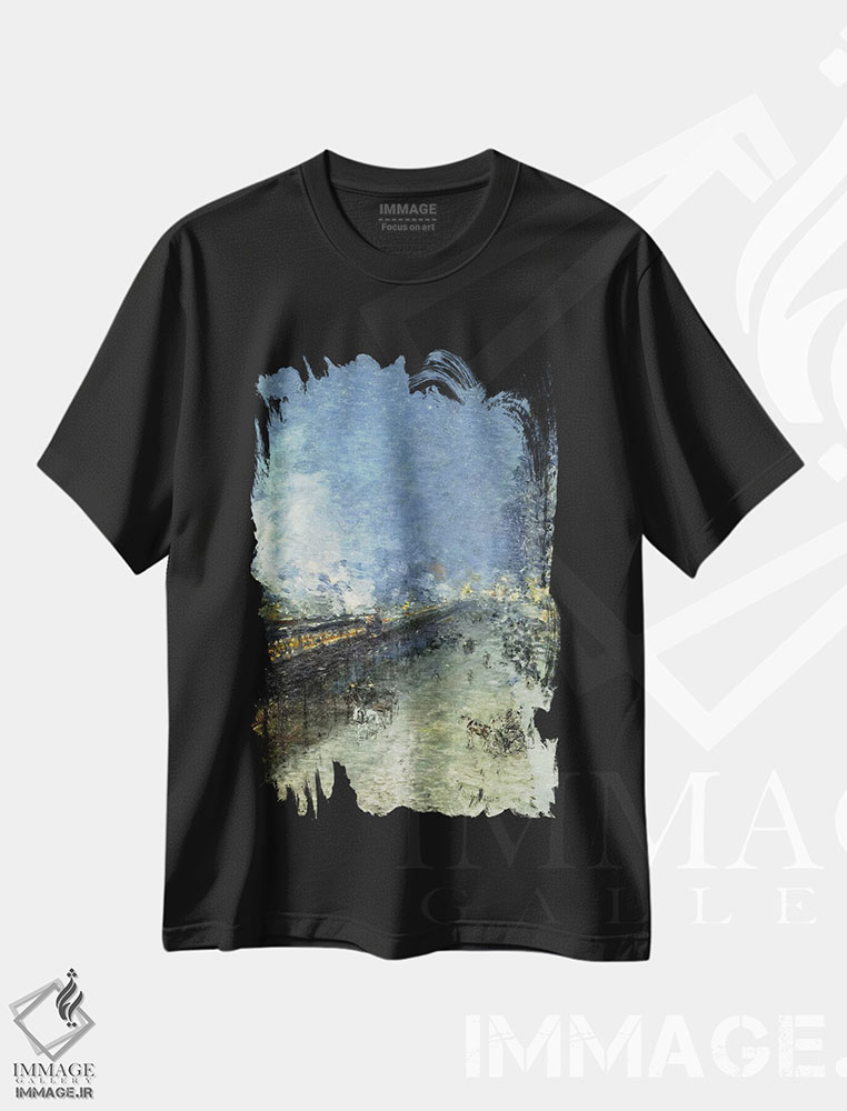 تیشرت طرح دار راه آهن ششم، هنر فاخر کلاسیک اثر چایلد هسام | فروشگاه ایماژ