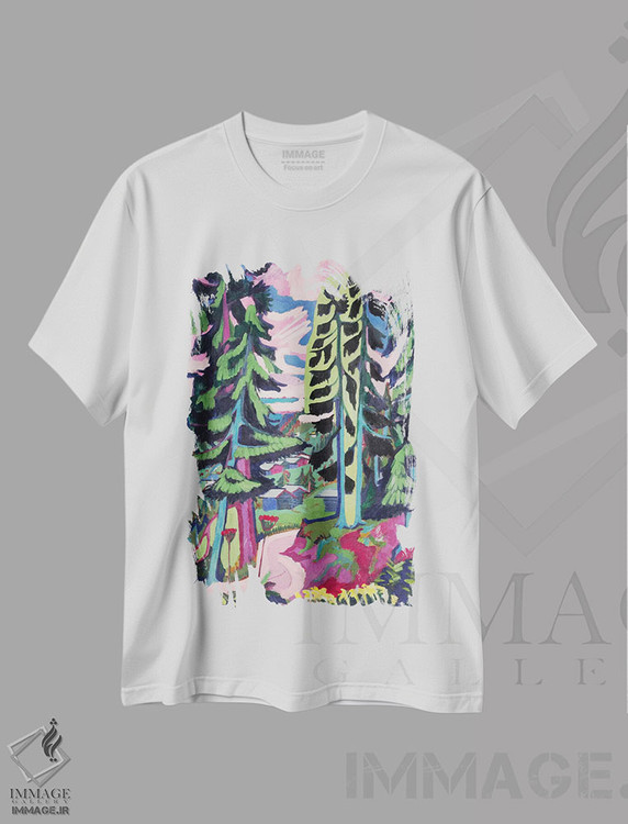 تیشرت طرح دار کوه وحشی، هنر فاخر کلاسیک اثر ارنست لودویگ کیرشنر | فروشگاه ایماژ