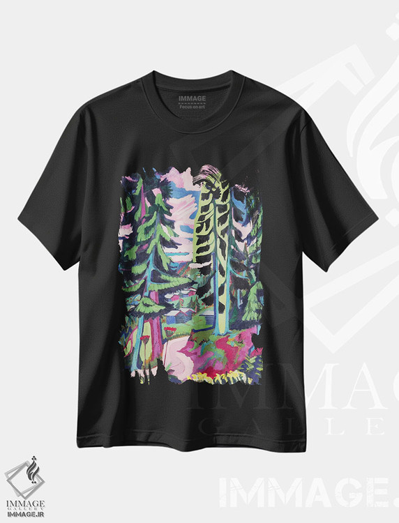 تیشرت طرح دار کوه وحشی، هنر فاخر کلاسیک اثر ارنست لودویگ کیرشنر | immage.ir
