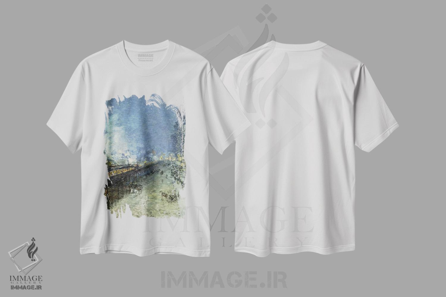 تیشرت طرح دار راه آهن ششم، هنر فاخر کلاسیک اثر چایلد هسام | immage.ir