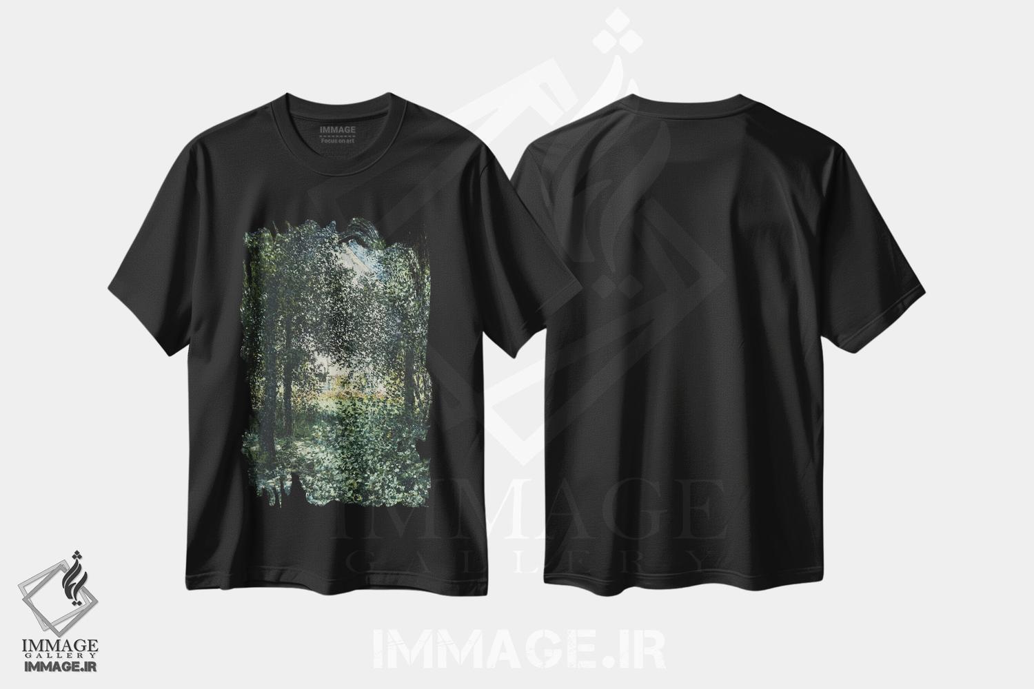 تیشرت طرح دار 1876,بوته زار: خانه آرژانتوی، ۱۸۷۶، هنر فاخر کلاسیک اثر کلود مونه | فروشگاه ایماژ