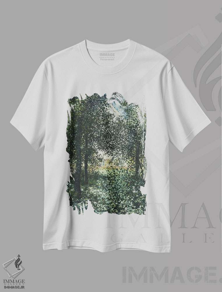 تیشرت طرح دار 1876,بوته زار: خانه آرژانتوی، ۱۸۷۶، هنر فاخر کلاسیک اثر کلود مونه | immage.ir