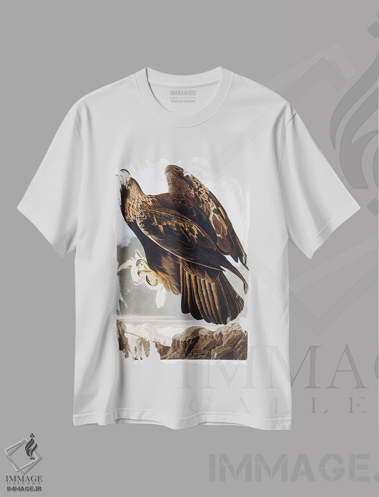 تیشرت طرح دار 1833،عقاب طلایی، ۱۸۳۳، هنر فاخر کلاسیک اثر جان جیمز آدوبون | immage.ir