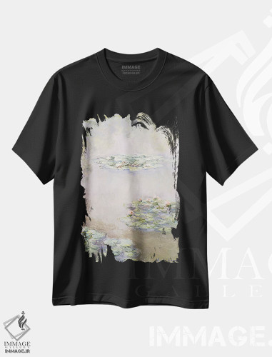 تیشرت طرح دار 1908،نیلوفرهای آبی، ۱۹۰۸، هنر فاخر کلاسیک اثر کلود مونه | فروشگاه ایماژ