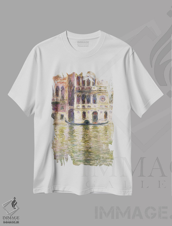 تیشرت طرح دار 1908،پالازو دایریو، ۱۹۰۸، هنر فاخر کلاسیک اثر کلود مونه | فروشگاه ایماژ