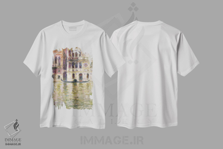 تیشرت طرح دار 1908،پالازو دایریو، ۱۹۰۸، هنر فاخر کلاسیک اثر کلود مونه | فروشگاه ایماژ