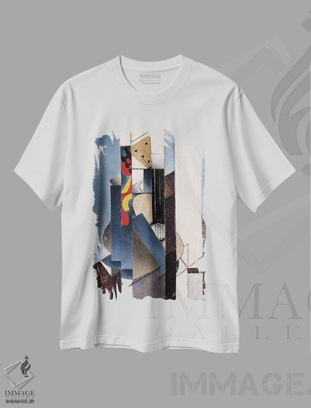 تیشرت طرح دار 1913،گیتار، ۱۹۱۳، آبستره اثر خوان گрис | immage.ir