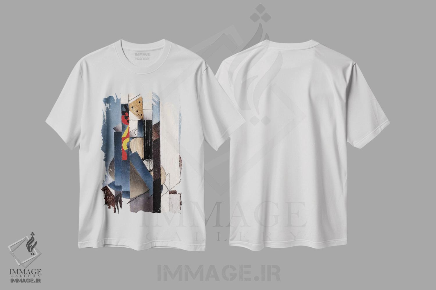 تیشرت طرح دار 1913،گیتار، ۱۹۱۳، آبستره اثر خوان گрис | immage.ir