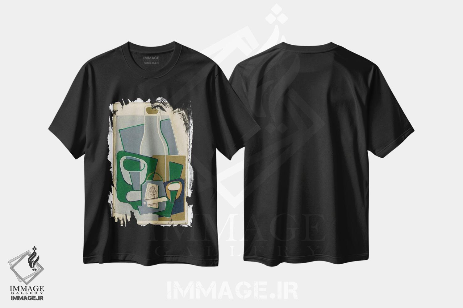 تیشرت طرح دار 1922،پیپ و بسته توتون، ۱۹۲۲، آبستره اثر خوان گрис | immage.ir