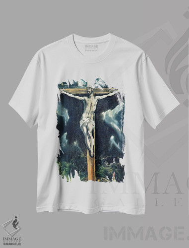تیشرت طرح دار مصلوب شدن، هنر فاخر کلاسیک اثر ال گرکو | فروشگاه ایماژ