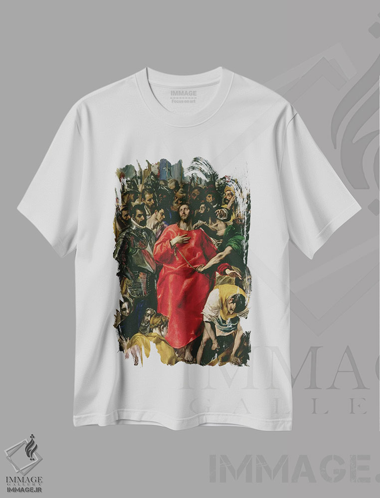 تیشرت طرح دار برهنه کردن عیسی، ۱۵۷۷-۱۵۷۹، هنر فاخر کلاسیک اثر ال گرکو | فروشگاه ایماژ
